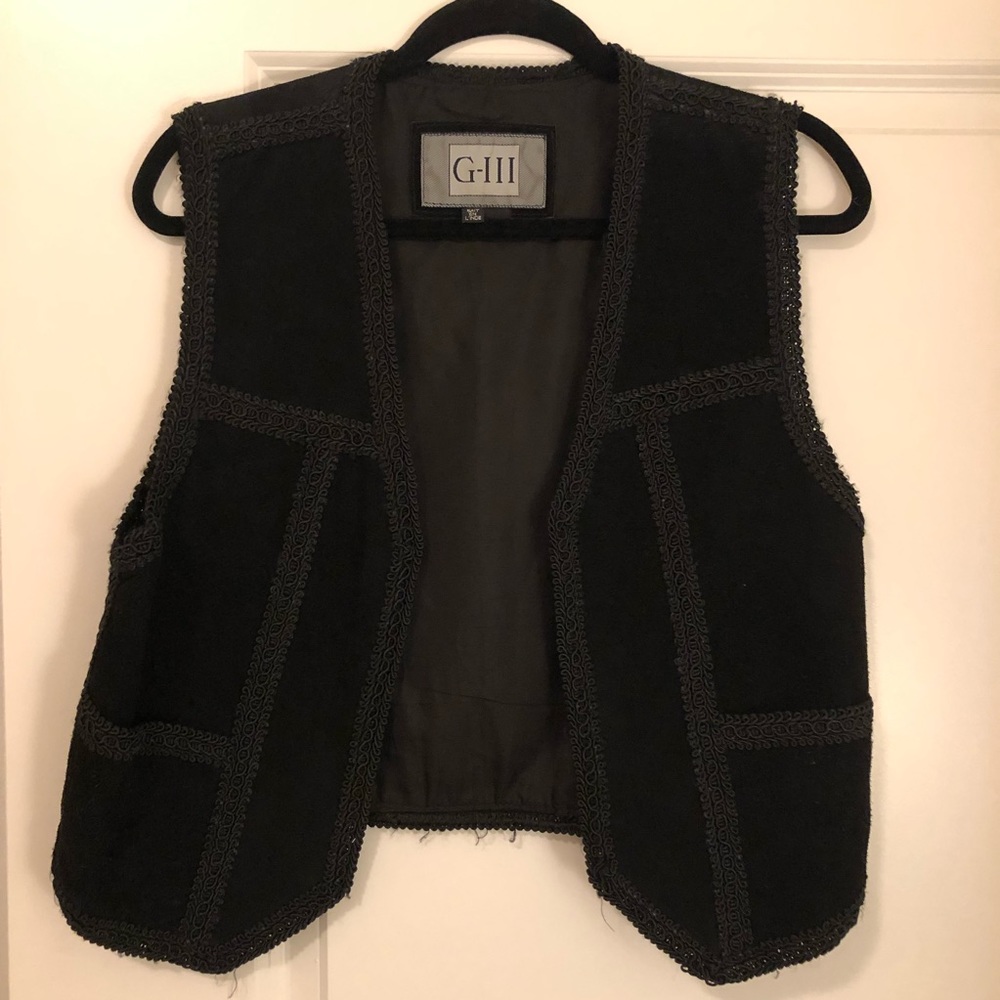 VINTAGE suede black vest